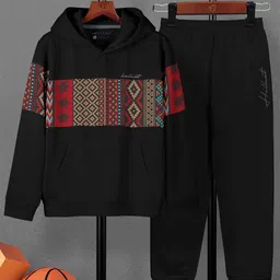 HELLCAT Boys Printed Hooded T-shirt With Joggers Clothing Set-image-7