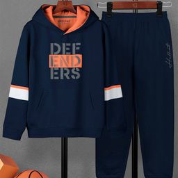 HELLCAT Boys Typography Printed Hooded Sweatshirt With Joggers-picture-16