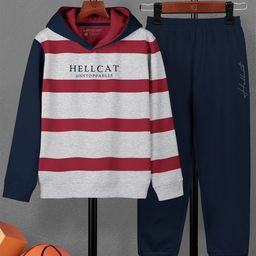 HELLCAT Boys Striped T-Shirt And Joggers-43