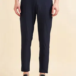 Sweet Dreams Men Navy Blue Mid-Rise 4 Way Stretch Sports Track Pants-image-5