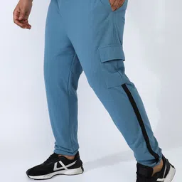 Instafab Plus Men Mid Rise Relaxed Fit Cargo Track Pants-image-85