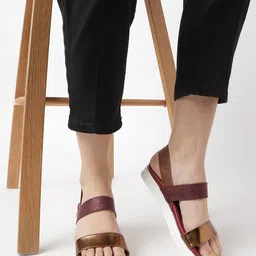Marc Loire Textured Flatform Heels With Backstrap-29