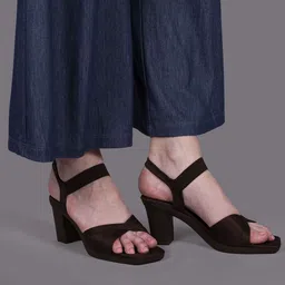 DEAS Square Toe Block Heels With Backstrap-11