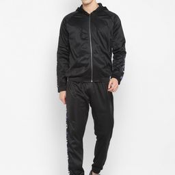 Yuuki Men Black Solid Tracksuits-image-37