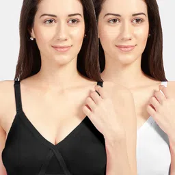Sonari Pack Of 2 Assorted Pure Cotton Everyday Bras britneyblackwhite32D-48