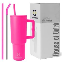 HOUSE OF QUIRK Pink Stainless Steel Double Wall Vacuum Sipper Water Bottle 1.2 L-picture-41