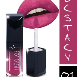 INCOLOR Red Professional Matte Mini Lip Gloss - Ecstacy 01 8Ml-6