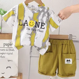INCLUD Boys Printed Short Sleeves T-Shirt With Shorts-image-98