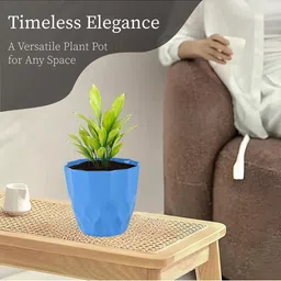 Kuber Industries Blue 2 Pieces Barfi Pattern Durable Planters image 3