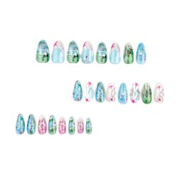 Secret Lives 3D Pearls & Flower Print Nail Art- 24 Pieces-20