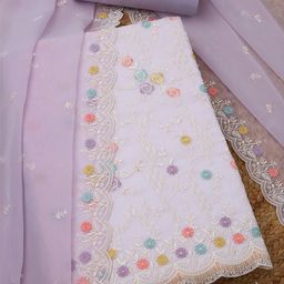 Soch Floral Embroidered Silk Chiffon Unstitched Dress Material-image-98