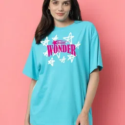 SWAGNOX Women Typography Printed Applique T-shirt-picture-47
