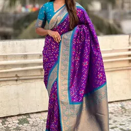 HERE&NOW Woven Design Zari Banarasi Saree-picture-44