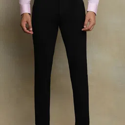 JB STUDIO Men Slim Fit Mid-Rise Cotton Formal Trousers-image-81