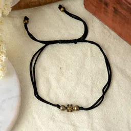 Silvermerc Designs Silver-Plated Artificial Beads Beaded Anklet-41