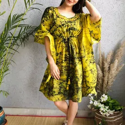CRAFTED FOR YOU Women Yellow Keyhole Neck Flared Sleeves Thread Work Anarkali Kurta-image-88