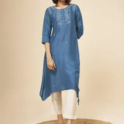 Marigold Lane Ethnic Motifs Embroidered Thread Work Kurta-picture-51