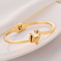 MYKI Gold-Plated Cubic Zirconia Kada Bracelet-59