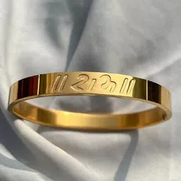 WATCHSTAR Men Gold-Plated Stainless Steel Enamelled Shree Ram Desig Kada Bracelet-picture-5
