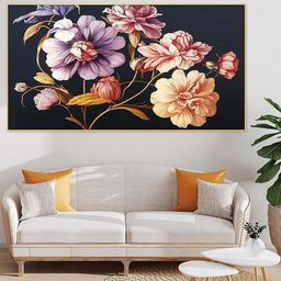 DEKORSTATION Black 1 Piece Canvas Floral and Botanical Wall Paintings-image-84