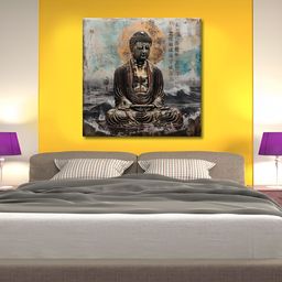 OLIVE TREE Grey & White Wooden Framed Canvas Religious Painting Wall Art-picture-37