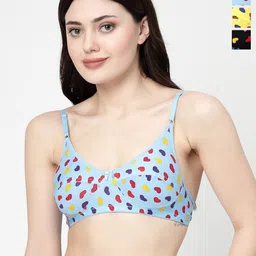 Docare Pack Of 3 Full Coverage Printed Cut and Sew Everyday Bra With All Day Comfort-10