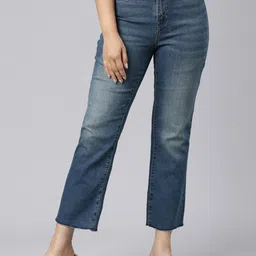 Go Colors Women Clean Look Flared Light Fade Cotton Jeans-image-28