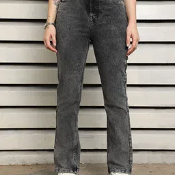 High Star Women Stove Pipe High-Rise Light Fade Jeans-image-56