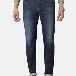 Voi Jeans Men Blue Slim Fit Heavy Fade Mid Rise Jeans-image-95