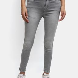 V-Mart Women Slim Fit Heavy Fade Cotton Jeans-image-68