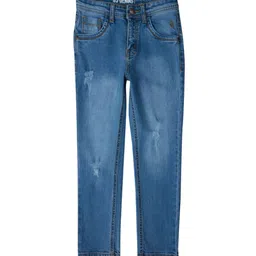 Gini and Jony Boys Slim Fit Mid-Rise Mildly Distressed Light Fade Ripped Jeans-image-32