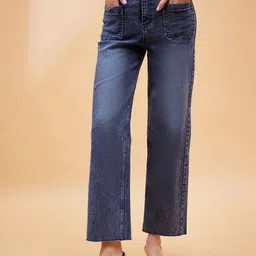 SASSAFRAS BASICS Women Straight Fit Light Fade Jeans-image-13