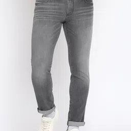 Wrangler Men Grey Slim Fit Low-Rise Heavy Fade Jeans-image-8