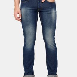 WROGN Men Blue Slim Fit Heavy Fade Stretchable Jeans-image-78