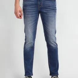 Flying Machine Men Clean Look Mid Rise Whiskers Heavy Fade Tapered Fit Stretchable Jeans-picture-53