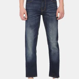 Flying Machine Men Blue Slim Fit Low Distress Heavy Fade Jeans-image-79