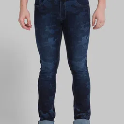 Parx Men Blue Skinny Fit Low Distress Light Fade Cotton Jeans-image-87