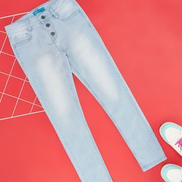 YU by Pantaloons Girls Heavy Fade Mid-Rise Stretchable Jeans-image-50