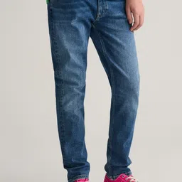 GANT Boys Slim Fit Light Fade Clean Look Jeans-image-1