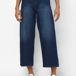 Allen Solly Woman Women Navy Blue Light Fade Jeans-picture-4
