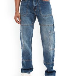 Banana Club Men Jean Relaxed Fit Light Fade Clean Look Cotton Cargo Jeans-image-75