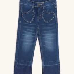 Pantaloons Junior Girls Cotton Low Distress Light Fade Jeans-picture-42