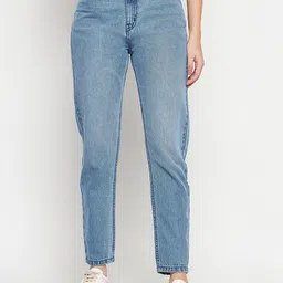Madame Women Mid Rise Clean Look Cotton Cropped Jeans-image-50