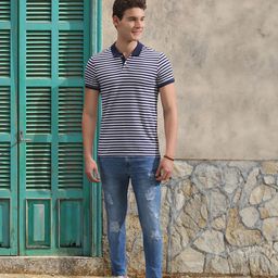 Mast & Harbour Men Denim Blue Mid Rise Mildly Distressed Heavy Fade Stretchable Jeans-image-69