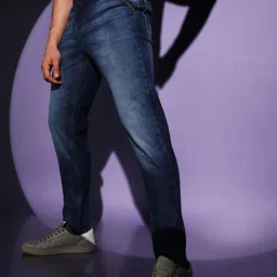 Campus Sutra Men Blue Smart Clean Look Light Fade Cotton Jeans-image-41