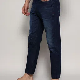 Campus Sutra Men Blue Smart Slim Fit Mildly Distressed Light Fade Stretchable Jeans-image-22