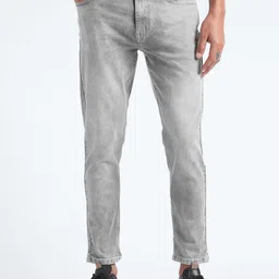Flying Machine Men Tapered Fit High-Rise Clean Look Heavy Fade Stretchable Jeans-image-87
