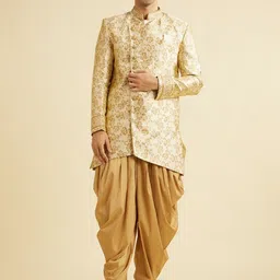 Manyavar Men Printed Self Design Sherwani Set-image-12