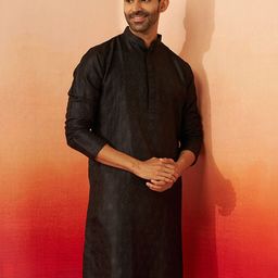 VASTRAMAY Men Jacquard Kurta-picture-5