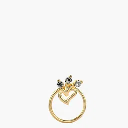 VALANOVA Women Hallmarked 18K Yellow Gold & Certified Lab Grown Diamond Nosepin 0.4gm-picture-21